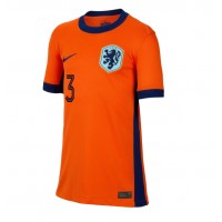 Holandsko Matthijs de Ligt #3 Domáci Ženy futbalový dres ME 2024 Krátky Rukáv